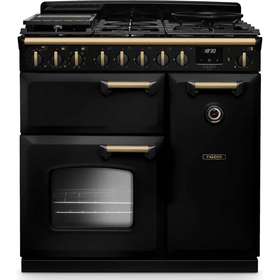Falcon - Piano De Cuisson Gaz Ngc Tab Gaz 90 Cm Noir Chrome — vue 2