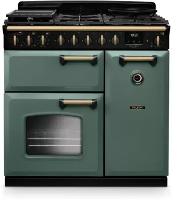 Falcon - Piano De Cuisson Gaz Ngc Tab Gaz 90 Cm Vert Mineral Laiton An