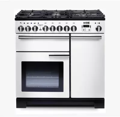 Falcon - Piano De Cuisson Gaz Professional Deluxe 90 Cm Blanc /Chrome