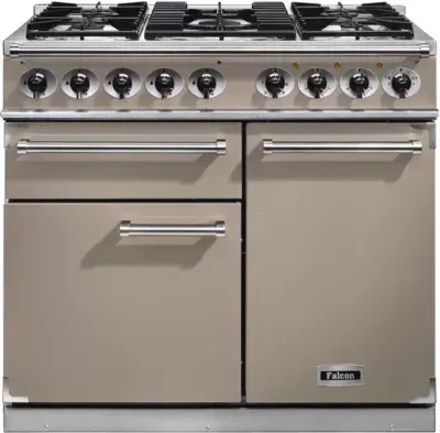 Falcon - Piano De Cuisson Gaz Semi Pro Deluxe 100 Fauve Nickel Brossé