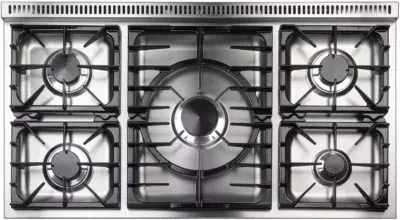 Falcon - Piano De Cuisson Gaz Semi Pro Deluxe 100 Noir Chrome — vue 3