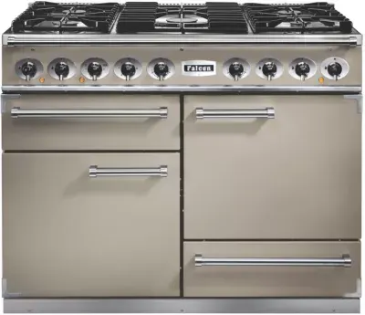 Falcon - Piano De Cuisson Gaz Semi Pro Deluxe 110 Fauve Nickel Brossé