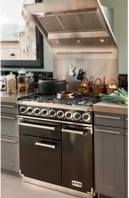 Falcon - Piano De Cuisson Gaz Semi Pro Deluxe 90 Noir Chrome — vue 5