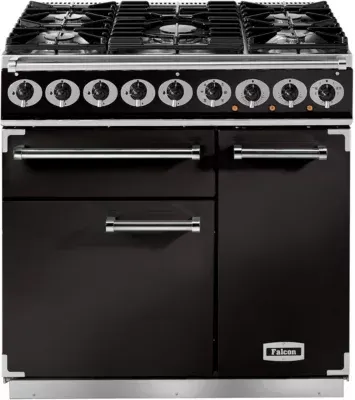 Falcon - Piano De Cuisson Gaz Semi Pro Deluxe 90 Noir Chrome