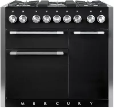 Falcon - Piano De Cuisson Gaz Semi Pro Mercury 100 Noir Brillant Inox