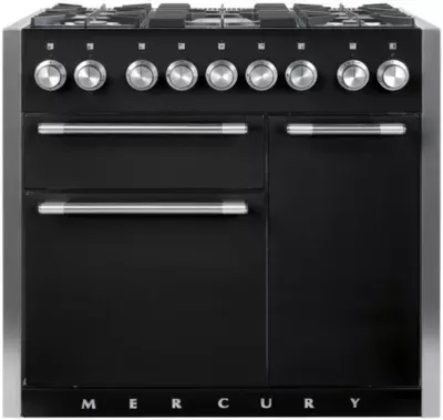 Falcon - Piano De Cuisson Gaz Semi Pro Mercury 100 Noir Mat Inox Poli