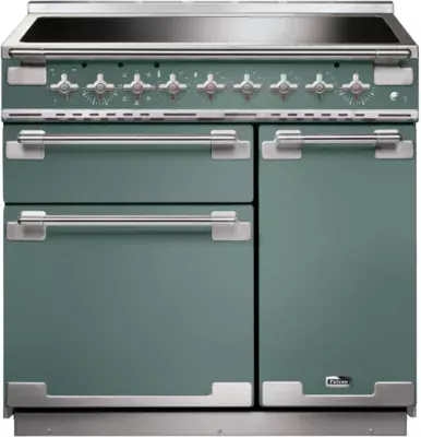 Falcon - Piano De Cuisson Induction Elise 90 Vert Mineral Mat Nickel Brossé