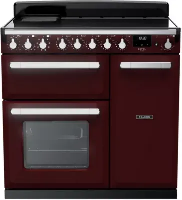 Falcon - Piano De Cuisson Induction Estel Deluxe Tab Ind 90 Cm Bordeaux Chro
