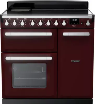 Falcon - Piano De Cuisson Induction Estel Deluxe Tab Ind 90 Cm Bordeaux Chro — vue 4