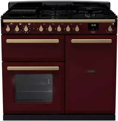 Falcon - Piano De Cuisson Induction Estel Deluxe Tab Ind 90 Cm Bordeaux Lait — vue 3