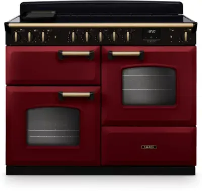 Falcon - Piano De Cuisson Induction Ngc Tab Ind 110 Cm Bordeaux Laiton Antiq