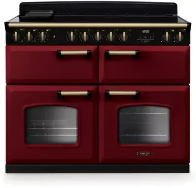 Falcon - Piano De Cuisson Induction Ngc Tab Ind 110 Cm Bordeaux Laiton Antiq