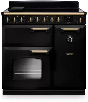 Falcon - Piano De Cuisson Induction Ngc Tab Ind 90 Cm Noir Laiton Antique