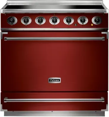 Falcon - Piano De Cuisson Induction Semi Pro 900s 90 Rouge Cerise Nickel