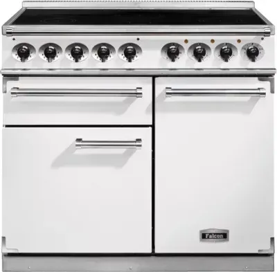 Falcon - Piano De Cuisson Induction Semi Pro Deluxe 100 Blanc Nickel Brossé