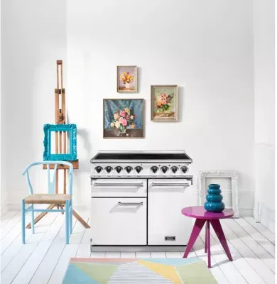 Falcon - Piano De Cuisson Induction Semi Pro Deluxe 100 Blanc Nickel Brossé — vue 6