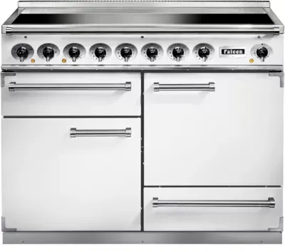 Falcon - Piano De Cuisson Induction Semi Pro Deluxe 110 Blanc Nickel Brossé