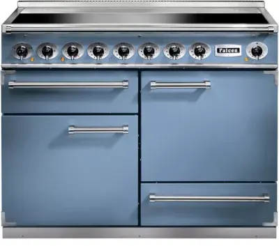 Falcon - Piano De Cuisson Induction Semi Pro Deluxe 110 Bleu De Chine Nickel