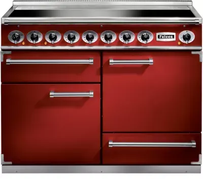 Falcon - Piano De Cuisson Induction Semi Pro Deluxe 110 Rouge Cerise Nickel