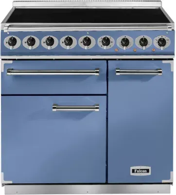 Falcon - Piano De Cuisson Induction Semi Pro Deluxe 90 Bleu De Chine Nickel