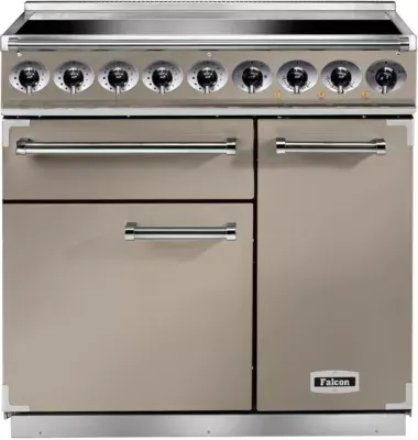 Falcon - Piano De Cuisson Induction Semi Pro Deluxe 90 Fauve Nickel Brossé