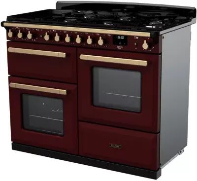 Falcon - Piano De Cuisson Mixte Deluxe Oc Tab Mix 110 Cm Bordeaux Laiton — vue 4