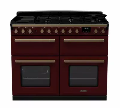 Falcon - Piano De Cuisson Mixte Estel Deluxe Bc Tab Mix 110 Cm Bordeaux