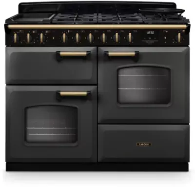 Falcon - Piano De Cuisson Mixte Ngc Tab Mix 110 Cm Ardoise Laiton Antiqu