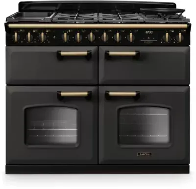 Falcon - Piano De Cuisson Mixte Ngc Tab Mix 110 Cm Ardoise Laiton Antiqu