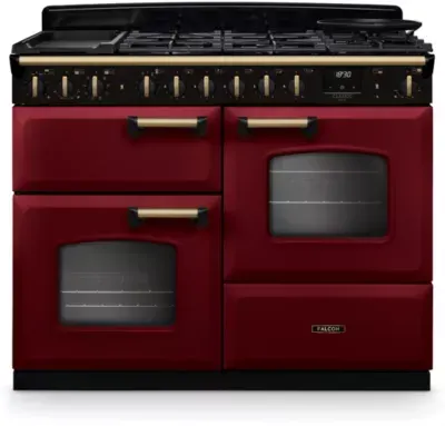 Falcon - Piano De Cuisson Mixte Ngc Tab Mix 110 Cm Bordeaux Laiton Antiq