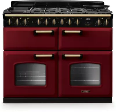 Falcon - Piano De Cuisson Mixte Ngc Tab Mix 110 Cm Bordeaux Laiton Antiq