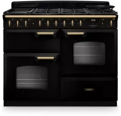 Falcon - Piano De Cuisson Mixte Ngc Tab Mix 110 Cm Noir Laiton Antique