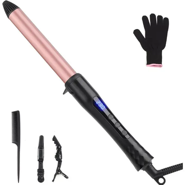 Fer À Boucler 25Mm Boucleur À Cheveux Céramique Curling Iron Boucleur Professionnel Température Réglable Pour Cheveux Longs Et