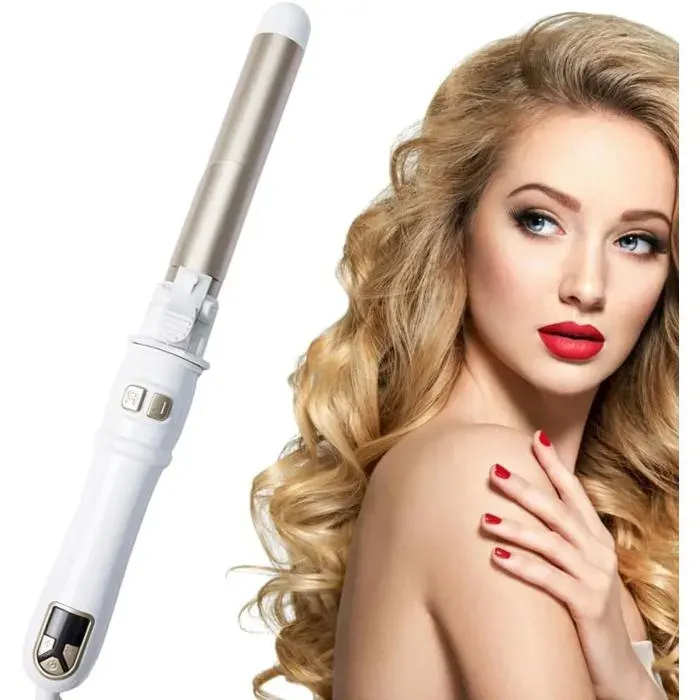 Fer a boucler auto 2.8cm en ceramique 8 temperatures couleur blanche
