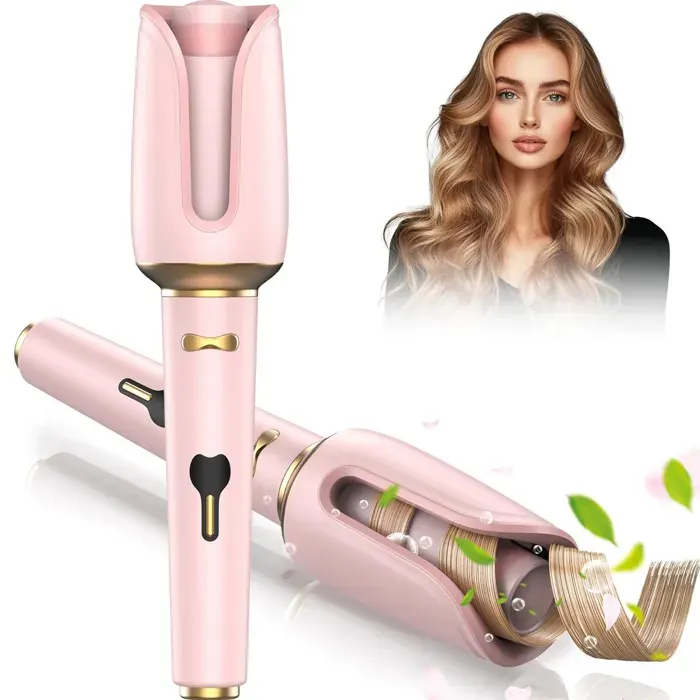 Fer à boucler automatique 32cm – rotation 2 sens écran LCD céramique chauffe 15s arrêt auto 60min