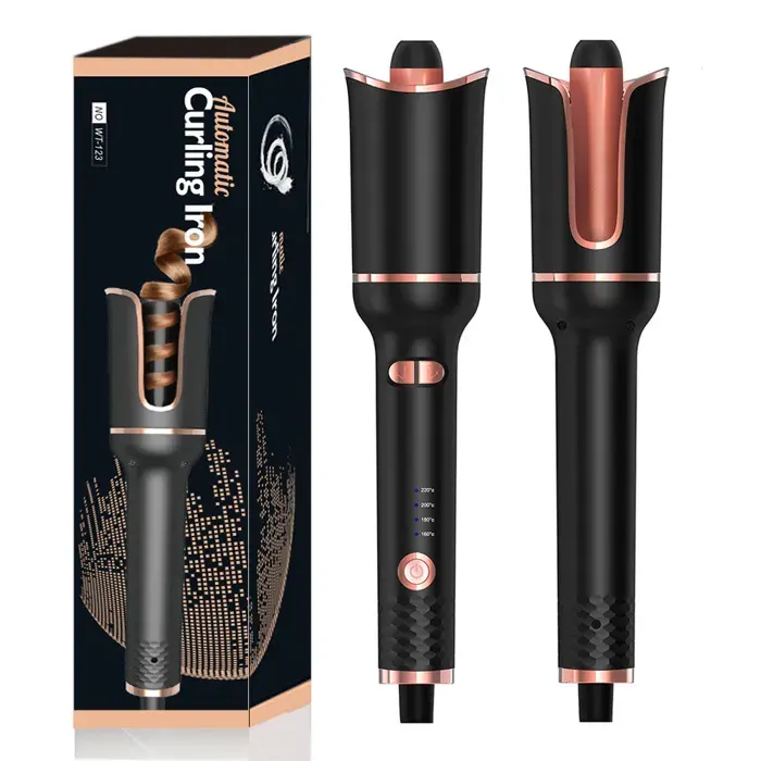 Fer à Boucler Automatique Rotatif LCD 3 Températures Boucleur Cheveux Chauffage Rapide 30 s