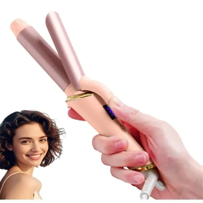 Fer à Boucler Cheveux CourtMini Boucleur a Cheveux 25mmFer a Boucler de Voyage5 Temperature Réglable 120-200 ℃Chauffage Rapide
