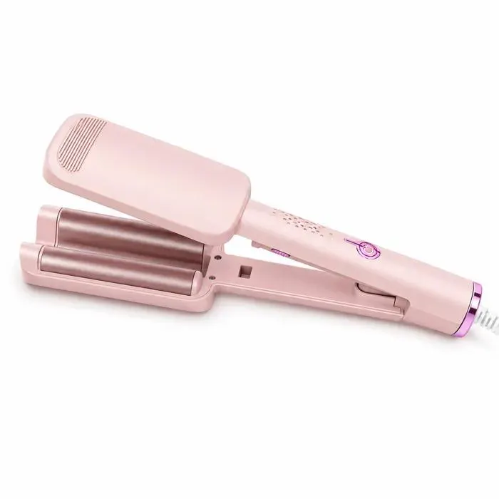 Fer à Boucler Cheveux Wavy 32mm + APROSP + 4 Températures Réglables + Effet Plage Longue Tenue + Cheveux Fins/Moyens/Épais + Rose