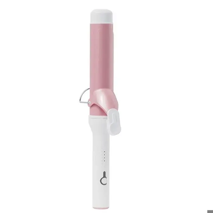 Fer à Boucler Grand Diamètre 40mm pour Ondes Coréennes - Long Température Réglable Rose