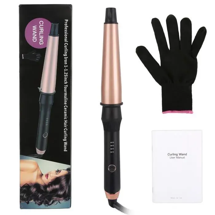 Fer à Boucler Professionnel Femme - SWAREY - Noir - 4 températures - Protection automatique