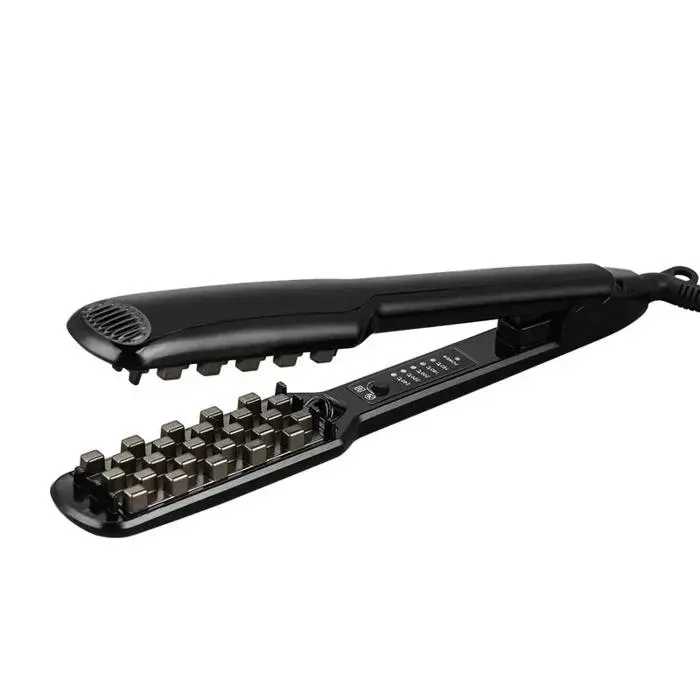 Fer à cheveux volumisant en céramiquevolume de cheveux durable pour cheveux courts ou finstempérature réglable-EU-Noir
