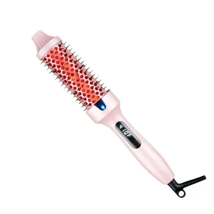 Fer à friser 65 W 5 réglages de température ions négatifs chauffage PTC conception ergonomique portable 275 mm rose