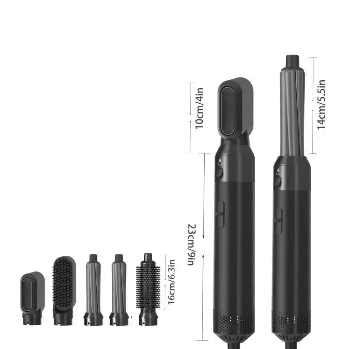Fer à friser automatique 5 en 1 : bigoudi professionnel avec fer à onduler brosse à air chaud pour grandes boucles