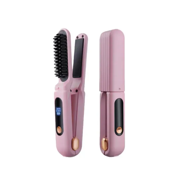Fer à friser chauffant 3 réglages de température utilisable pour boucler et lisser les cheveux design ergonomique portable