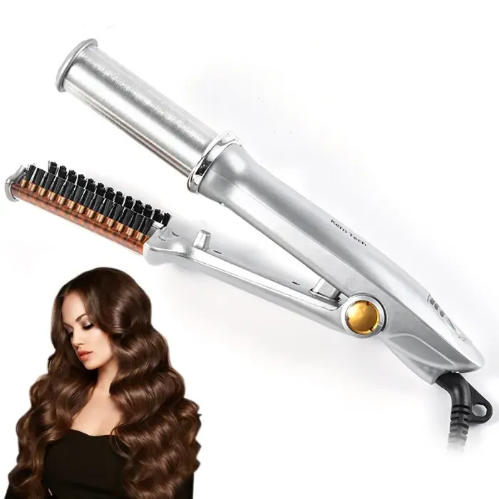 Fer à friser - Kern Tech - 32mm - 135W - Fer à boucler/lisser 2 en 1 - Utilisation sur cheveux secs ou mouillés - Lisseur à cheveux — coloris Gris