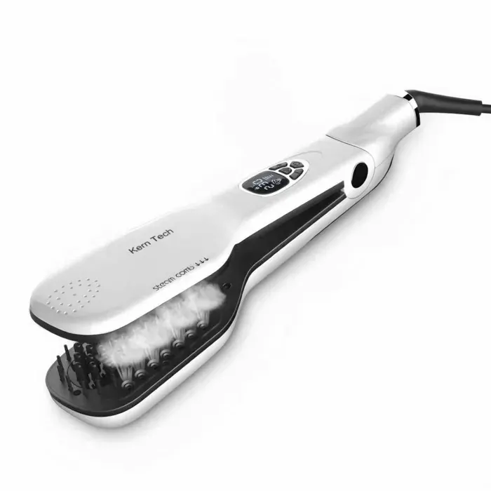 Fer à friser - Kern Tech - 60W Dents du peigne chauffantes et anti-brûlures 5 réglages de température cheveux raides et bouclés