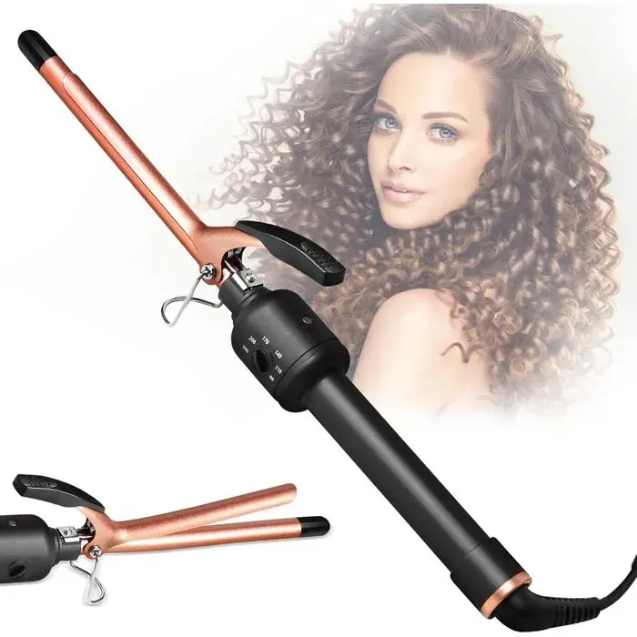 Fer à friser miniature 13 mm - Revêtement céramique PTC - Chauffage rapide 80-230 °C - Convient aux cheveux fins et courts