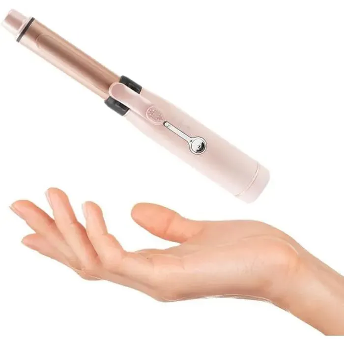 Fer à friser sans fil - Mini format portable - Rechargeable par USB - Revêtement céramique 19 mm