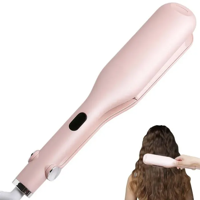 Fer à friser - TepidBee - modes de température réglables de boucleur a cheveux céramique voyage boucleur curling friser Rose