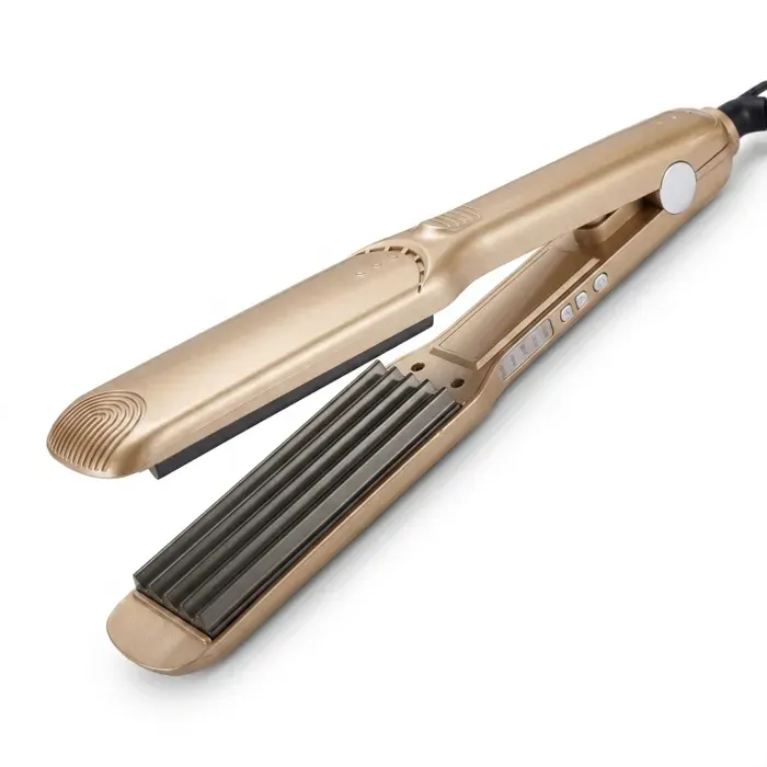 Fer à Gaufrer et Lisser Professionnel - Outil de Coiffure pour Volume aux Racines et Ondulations